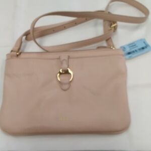 Ralph Lauren Tan Leather Crossbody Bag